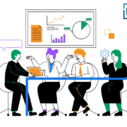 Shareholders discussing company strategy with charts and graphs, highlighting risks of nominee shareholders, foreign shareholders, Thai shareholders, and majority shareholders in a shareholding structure with real participation and shareholder agreements.