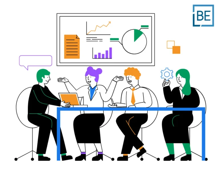 Shareholders discussing company strategy with charts and graphs, highlighting risks of nominee shareholders, foreign shareholders, Thai shareholders, and majority shareholders in a shareholding structure with real participation and shareholder agreements.